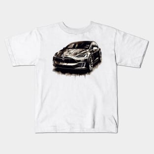 Tesla Model X Kids T-Shirt